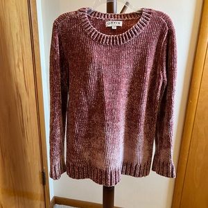 Womens Orvis Rose Chambray Sweater Medium
